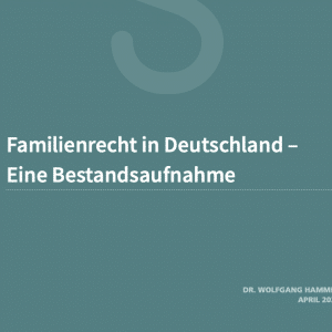 Studie zum Familienrecht - Dr. Hammer